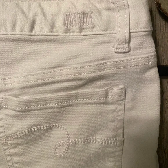 🧡Justice Girl’s White Jean Shorts Size 16 - Picture 5 of 6